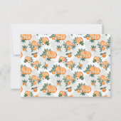 リトルかわいこちゃんオレンジベビーシャワー サンキューカード (裏面)