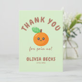リトルかわいこちゃんオレンジベビーシャワー サンキューカード (スタンド正面)