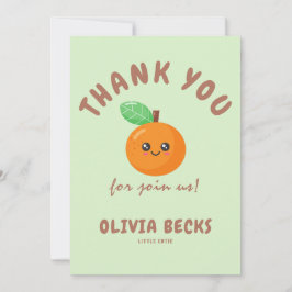 リトルかわいこちゃんオレンジベビーシャワー サンキューカード