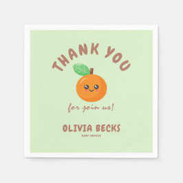 リトルかわいこちゃんオレンジベビーシャワー スタンダードカクテルナプキン