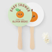 リトルかわいこちゃんオレンジベビーシャワー ハンドファン (正面&裏面)