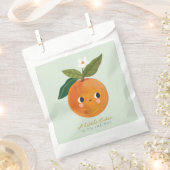 リトルかわいこちゃんオレンジベビーシャワー フェイバーバッグ (クリップ留めされた状態)