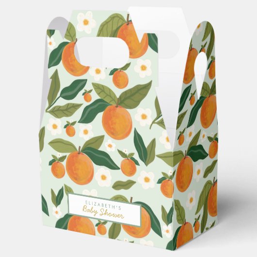 リトルかわいこちゃんオレンジベビーシャワー フェイバーボックス (オープン)