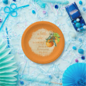 リトルかわいこちゃんオレンジベビーシャワー ペーパープレート (パーティー)