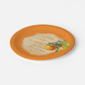 リトルかわいこちゃんオレンジベビーシャワー ペーパープレート (アングル)
