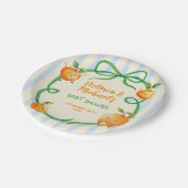リトルかわいこちゃんオレンジベビーシャワー ペーパープレート (アングル)