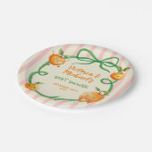 リトルかわいこちゃんオレンジベビーシャワー ペーパープレート (アングル)