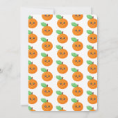 リトルかわいこちゃんオレンジベビーシャワー 招待状 (裏面)