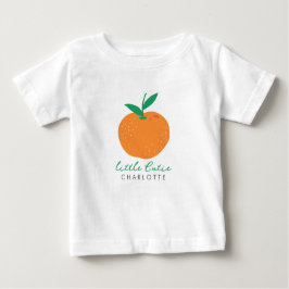 リトルかわいこちゃんオレンジベビートドラーTシャツ ベビーTシャツ