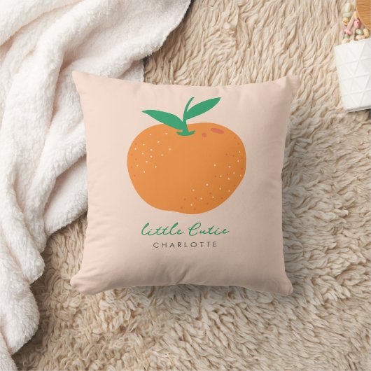 リトルかわいこちゃんオレンジベビー装飾用クッション クッション (ブランケット)