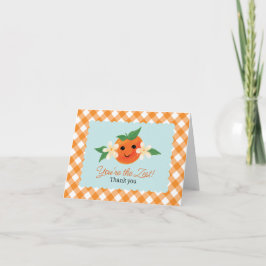 リトルかわいこちゃんオレンジ折り畳みサンキューカード サンキューカード