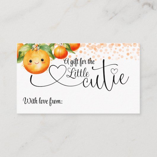 リトルかわいこちゃんオレンジ柑橘系ディスプレイシャワー エンクロージャーカード (裏面)
