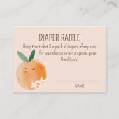 リトルかわいこちゃんオレンジ柑橘系ベビーシャワーオムツ エンクロージャーカード (正面)