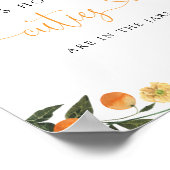 リトルかわいこちゃんオレンジ植物学書ベビー標識 ポスター (角)