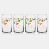 リトルかわいこちゃんオレンジ男女兼用色ベビーシャワー ガラス缶 (正面)