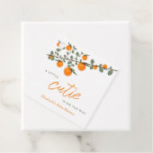 リトルかわいこちゃんオレンジ男女兼用色ベビーシャワー フェイバータグ (インサイチュ)