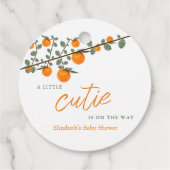 リトルかわいこちゃんオレンジ男女兼用色ベビーシャワー フェイバータグ (裏面)