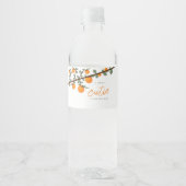 リトルかわいこちゃんオレンジ男女兼用色ベビーシャワー ペットボトルラベル (正面)