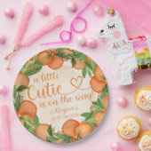 リトルかわいこちゃんオレンジ男女兼用色ベビーシャワー ペーパープレート (パーティー)