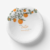 リトルかわいこちゃんオレンジ男女兼用色ベビーシャワー ペーパーボウル (正面)