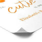 リトルかわいこちゃんオレンジ男女兼用色ベビーシャワー ポスター (角)