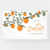 リトルかわいこちゃんオレンジ男女兼用色ベビーシャワー 横断幕 (横)