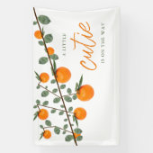 リトルかわいこちゃんオレンジ男女兼用色ベビーシャワー 横断幕 (縦)