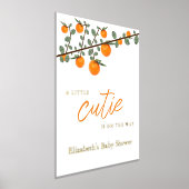 リトルかわいこちゃんオレンジ男女兼用色ベビーシャワー 箔ポスター (レイダウン)