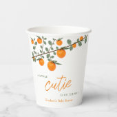 リトルかわいこちゃんオレンジ男女兼用色ベビーシャワー 紙コップ (裏面)