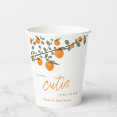 リトルかわいこちゃんオレンジ男女兼用色ベビーシャワー 紙コップ (正面)
