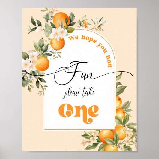 リトルかわいこちゃんオレンジ私たちは、あなたがおもしろい誕生日を持っていることを願う ポスター (正面)