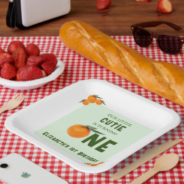 リトルかわいこちゃんオレンジ第1誕生日 ペーパープレート