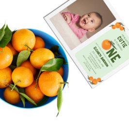 リトルかわいこちゃんオレンジ第1誕生日 招待状