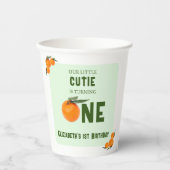 リトルかわいこちゃんオレンジ第1誕生日 紙コップ (正面)