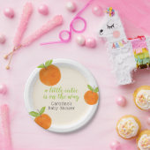 リトルかわいこちゃんオレンジ緑の水の色ベビーシャワー ペーパープレート (パーティー)