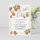 リトルかわいこちゃんオレンジ縁ど実赤ちゃんシャワー 招待状 (スタンド正面)
