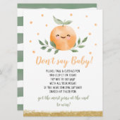 リトルかわいこちゃんオレンジ言わないベビーゲーム 招待状 (正面/裏面)