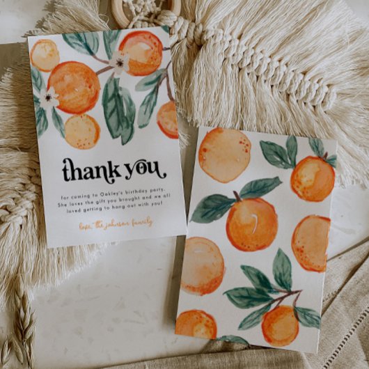 リトルかわいこちゃんオレンジ誕生日サンキューカード サンキューカード