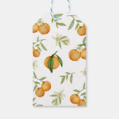 リトルかわいこちゃんオレンジ誕生日テーマサンキューラベル ギフトタグ (裏面)