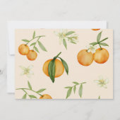 リトルかわいこちゃんオレンジ誕生日写真サンキューカード サンキューカード (裏面)