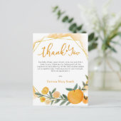 リトルかわいこちゃんオレンジ赤ちゃんシャワーありがとう ポストカード (スタンド正面)