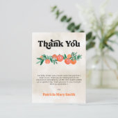 リトルかわいこちゃんオレンジ赤ちゃんシャワーありがとう ポストカード (スタンド正面)