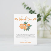 リトルかわいこちゃんオレンジ赤ちゃんシャワーありがとう ポストカード (スタンド正面)