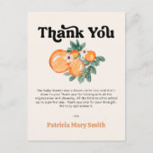 リトルかわいこちゃんオレンジ赤ちゃんシャワーありがとう ポストカード (正面)