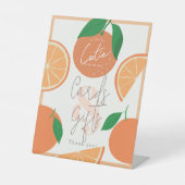 リトルかわいこちゃんオレンジ赤ちゃんシャワーカード&ギフト 台座サイン (正面)