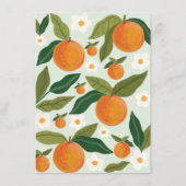 リトルかわいこちゃんオレンジ赤ちゃんシャワーゲームベビービンゴ エンクロージャーカード (裏面)