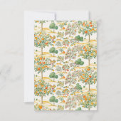 リトルかわいこちゃんオレンジ赤ちゃんシャワーベビー本 招待状 (裏面)