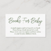 リトルかわいこちゃんオレンジ赤ちゃんシャワー本ベビー エンクロージャーカード (裏面)