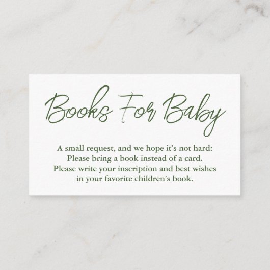 リトルかわいこちゃんオレンジ赤ちゃんシャワー本ベビー エンクロージャーカード (裏面)