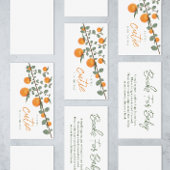 リトルかわいこちゃんオレンジ赤ちゃんシャワー本ベビー エンクロージャーカード